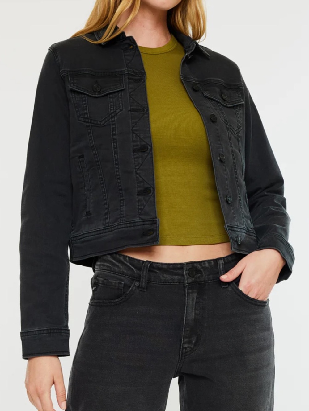 KanCan Los Angeles Black Jean Jacket